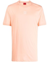 Мужская оранжевая футболка с круглым вырезом от Hugo