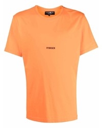 Мужская оранжевая футболка с круглым вырезом от Hydrogen