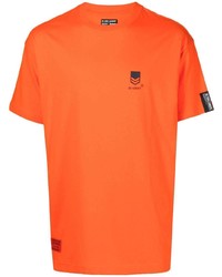Мужская оранжевая футболка с круглым вырезом от Izzue