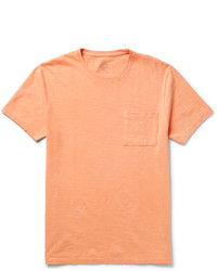 Мужская оранжевая футболка с круглым вырезом от J.Crew