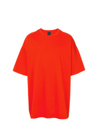 Мужская оранжевая футболка с круглым вырезом от Juun.J