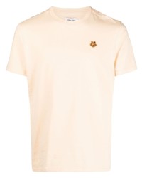 Мужская оранжевая футболка с круглым вырезом от Kenzo