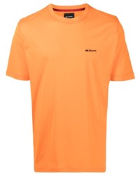 Мужская оранжевая футболка с круглым вырезом от Kiton