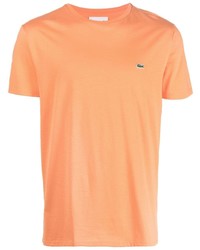 Мужская оранжевая футболка с круглым вырезом от Lacoste