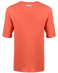 Мужская оранжевая футболка с круглым вырезом от Laneus