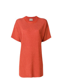 Женская оранжевая футболка с круглым вырезом от Laneus