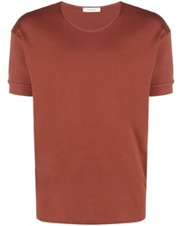 Мужская оранжевая футболка с круглым вырезом от Lemaire