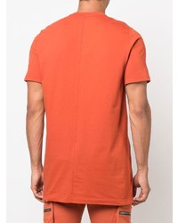Мужская оранжевая футболка с круглым вырезом от Rick Owens