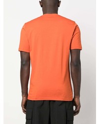 Мужская оранжевая футболка с круглым вырезом от C.P. Company