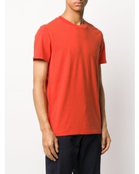Мужская оранжевая футболка с круглым вырезом от Moncler
