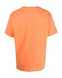 Мужская оранжевая футболка с круглым вырезом от Tommy Jeans