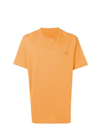Мужская оранжевая футболка с круглым вырезом от Maharishi