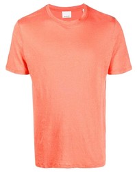 Мужская оранжевая футболка с круглым вырезом от MARANT