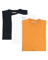 Мужская оранжевая футболка с круглым вырезом от Marni