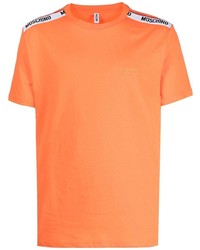 Мужская оранжевая футболка с круглым вырезом от Moschino