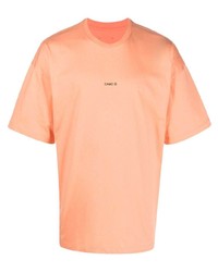 Мужская оранжевая футболка с круглым вырезом от Oamc