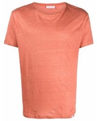 Мужская оранжевая футболка с круглым вырезом от Orlebar Brown