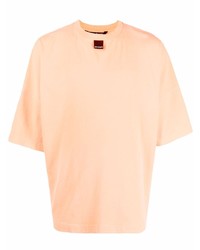 Мужская оранжевая футболка с круглым вырезом от Palm Angels