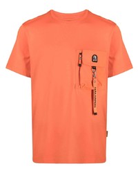 Мужская оранжевая футболка с круглым вырезом от Parajumpers
