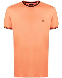 Мужская оранжевая футболка с круглым вырезом от Peuterey