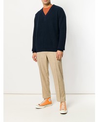 Мужская оранжевая футболка с круглым вырезом от YMC