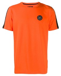 Мужская оранжевая футболка с круглым вырезом от Plein Sport