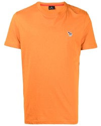 Мужская оранжевая футболка с круглым вырезом от PS Paul Smith