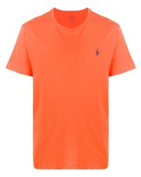 Мужская оранжевая футболка с круглым вырезом от Ralph Lauren