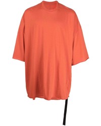 Мужская оранжевая футболка с круглым вырезом от Rick Owens DRKSHDW