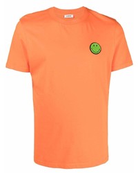 Мужская оранжевая футболка с круглым вырезом от Sandro