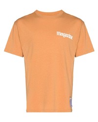 Мужская оранжевая футболка с круглым вырезом от Satisfy