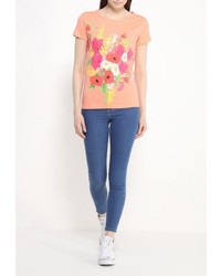 Женская оранжевая футболка с круглым вырезом от Sela