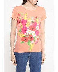 Женская оранжевая футболка с круглым вырезом от Sela