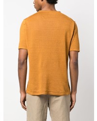 Мужская оранжевая футболка с круглым вырезом от Roberto Collina
