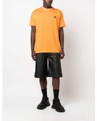 Мужская оранжевая футболка с круглым вырезом от Philipp Plein