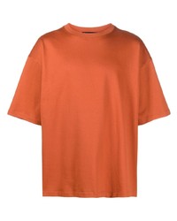Мужская оранжевая футболка с круглым вырезом от Styland
