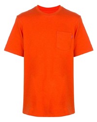 Мужская оранжевая футболка с круглым вырезом от Supreme