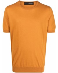 Мужская оранжевая футболка с круглым вырезом от Tagliatore