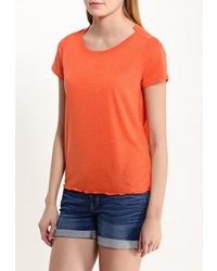 Женская оранжевая футболка с круглым вырезом от Vero Moda