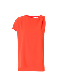 Женская оранжевая футболка с круглым вырезом от Victoria Victoria Beckham