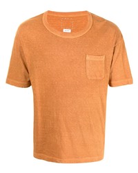 Мужская оранжевая футболка с круглым вырезом от VISVIM