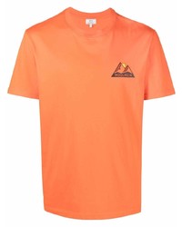 Мужская оранжевая футболка с круглым вырезом от Woolrich