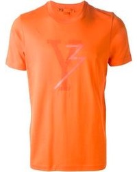 Мужская оранжевая футболка с круглым вырезом от Y-3
