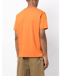Мужская оранжевая футболка с круглым вырезом от PS Paul Smith