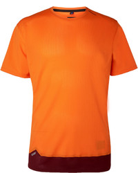 Мужская оранжевая футболка с круглым вырезом