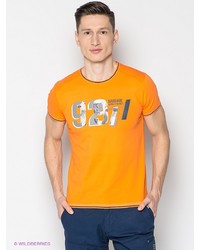 Мужская оранжевая футболка с принтом от BAGGAGE