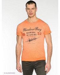 Мужская оранжевая футболка с принтом от JB casual