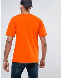 Мужская оранжевая футболка с принтом от Asos