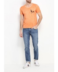 Мужская оранжевая футболка от Fresh Brand