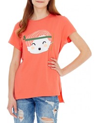 Женская оранжевая футболка от Grezzo